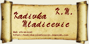 Kadivka Mladićević vizit kartica